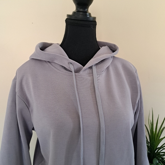 Lazy Pants Brushed Sueded Hoodie Pale Purple Women's Small Cozy Sweatshirt - Picture 6 of 11